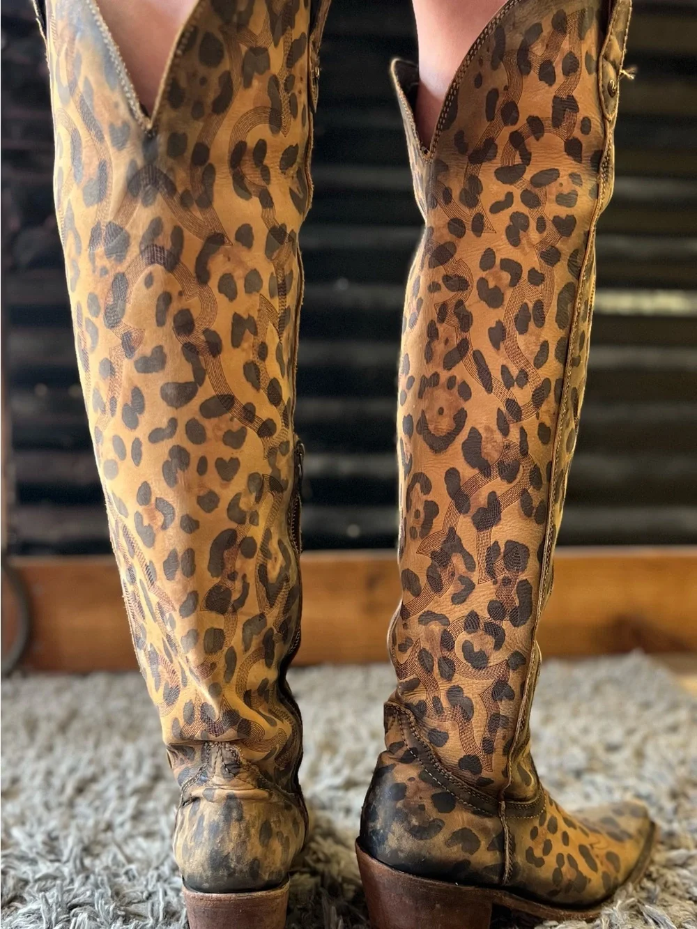 Liberty Black Boots Allyssa Chita Miel LB712989 Size 9 Leopard